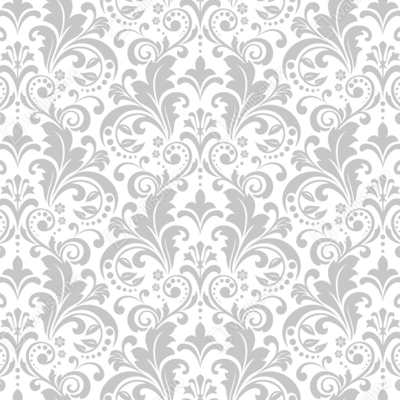 Repositionierbarer Aufkleber elegantes graues damastmuster – Wallnifity® Repositionierbarer Aufkleber elegantes graues damastmuster – Wallnifity®