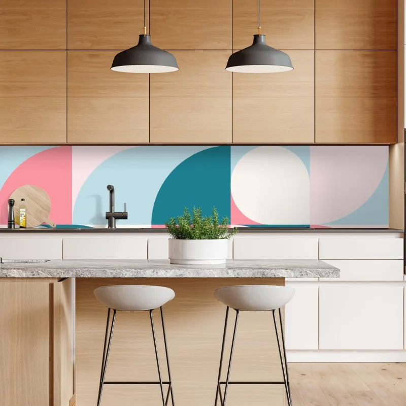 Repositionierbarer Aufkleber tropischer palmstrand – Wallnifity®