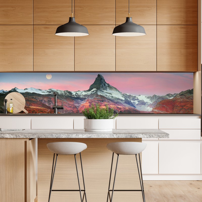 Repositionierbarer Aufkleber luftige wolkenlandschaft im soften blau – Wallnifity®