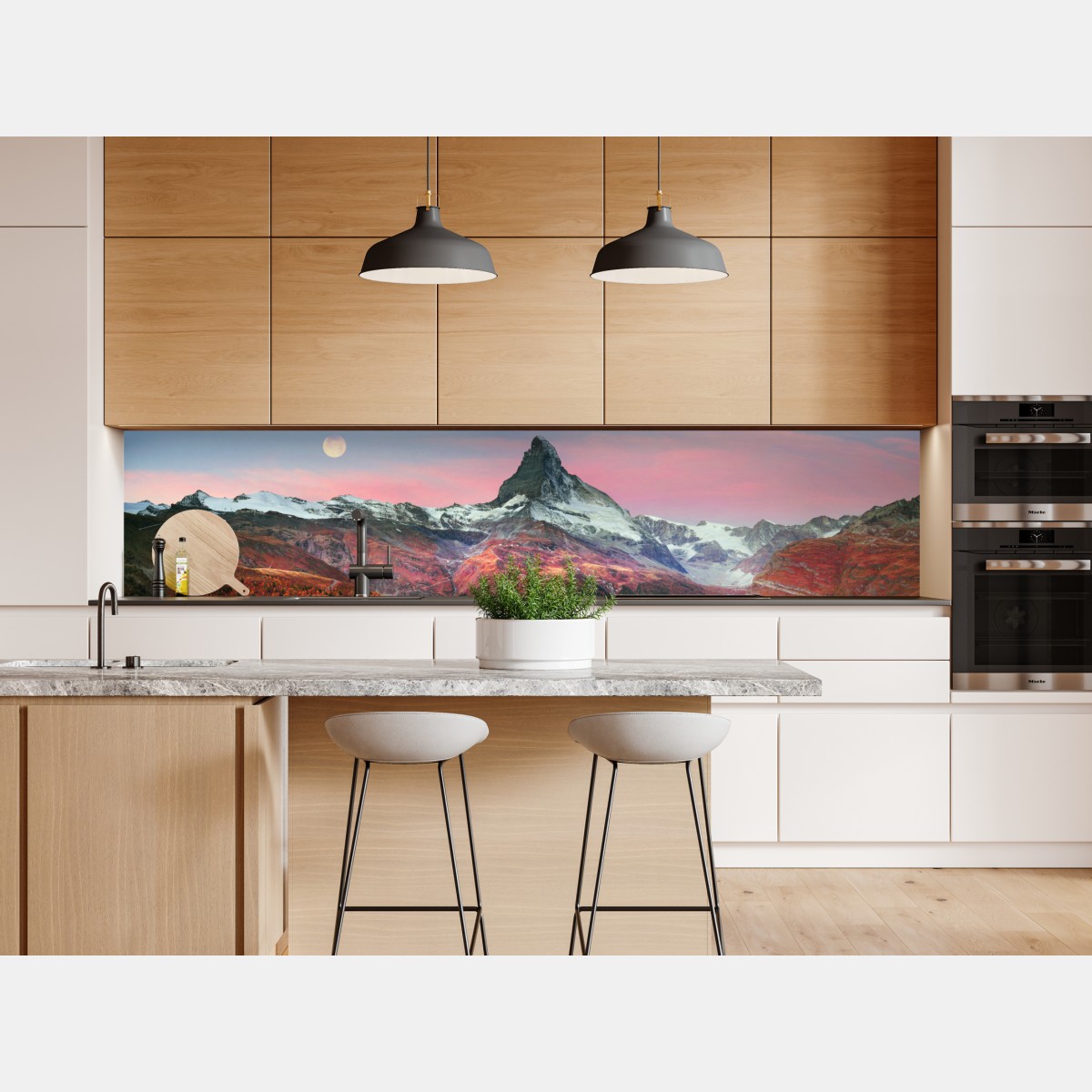 Repositionierbarer Aufkleber herbstliche panoramaaufnahme des Matterhorns bei sonnenuntergang – Wallnifity® Repositionierbarer Aufkleber herbstliche panoramaaufnahme des Matterhorns bei sonnenuntergang – Wallnifity®