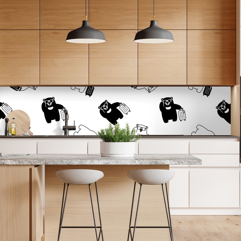 Repositionierbarer Aufkleber majestätischer brüllender löwe in monochrom – Wallnifity®