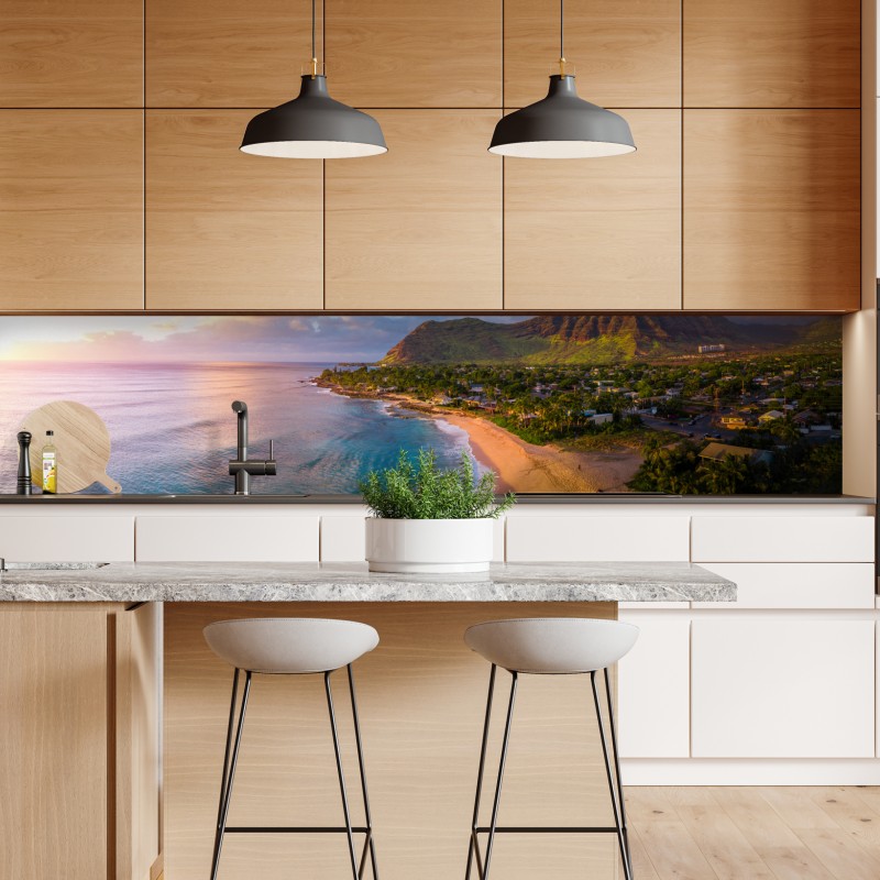 Repositionierbarer Aufkleber goldenes blatt auf schwarzem hintergrund – Wallnifity®