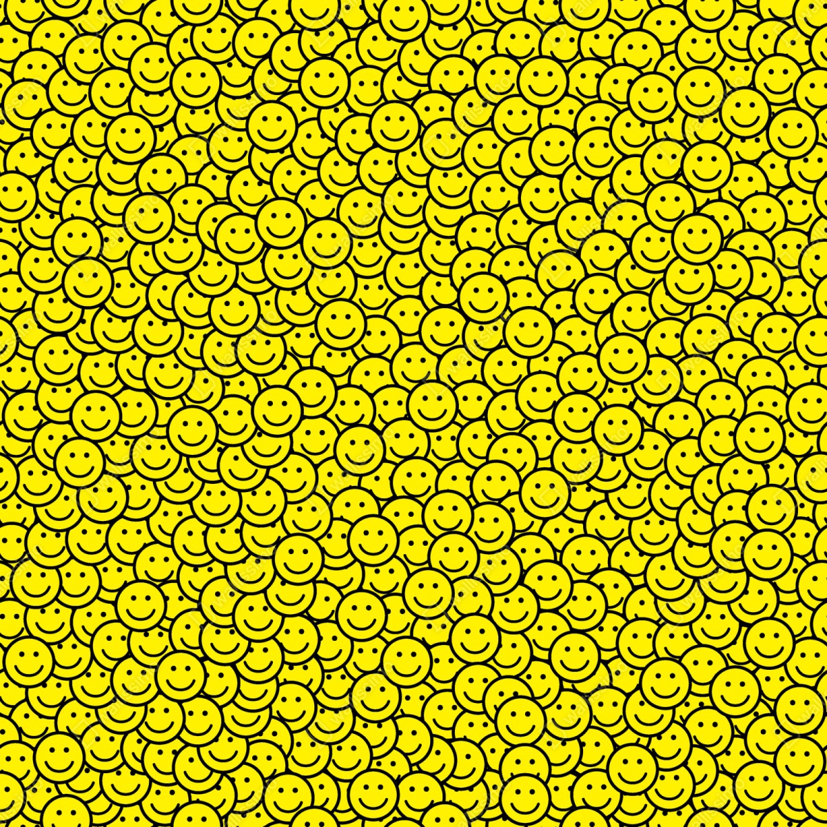 Repositionierbarer Aufkleber fröhliches smiley muster – Wallnifity® Repositionierbarer Aufkleber fröhliches smiley muster – Wallnifity®