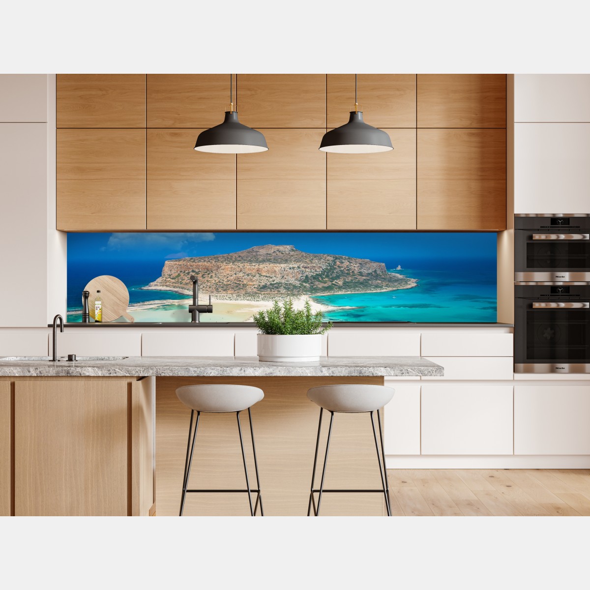 Repositionierbarer Aufkleber Balos strand und türkislagune – Wallnifity® Repositionierbarer Aufkleber Balos strand und türkislagune – Wallnifity®