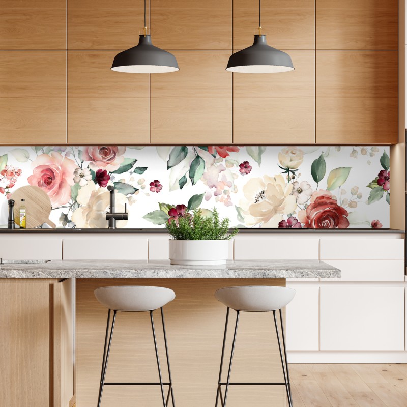 Repositionierbarer Aufkleber elegante callas in monochrom – Wallnifity®