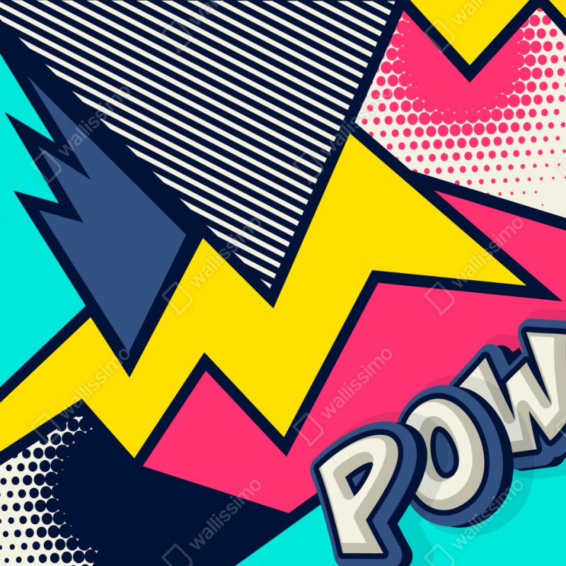 Repositionierbarer Aufkleber comic pop art explosion – Wallnifity® Repositionierbarer Aufkleber comic pop art explosion – Wallnifity®