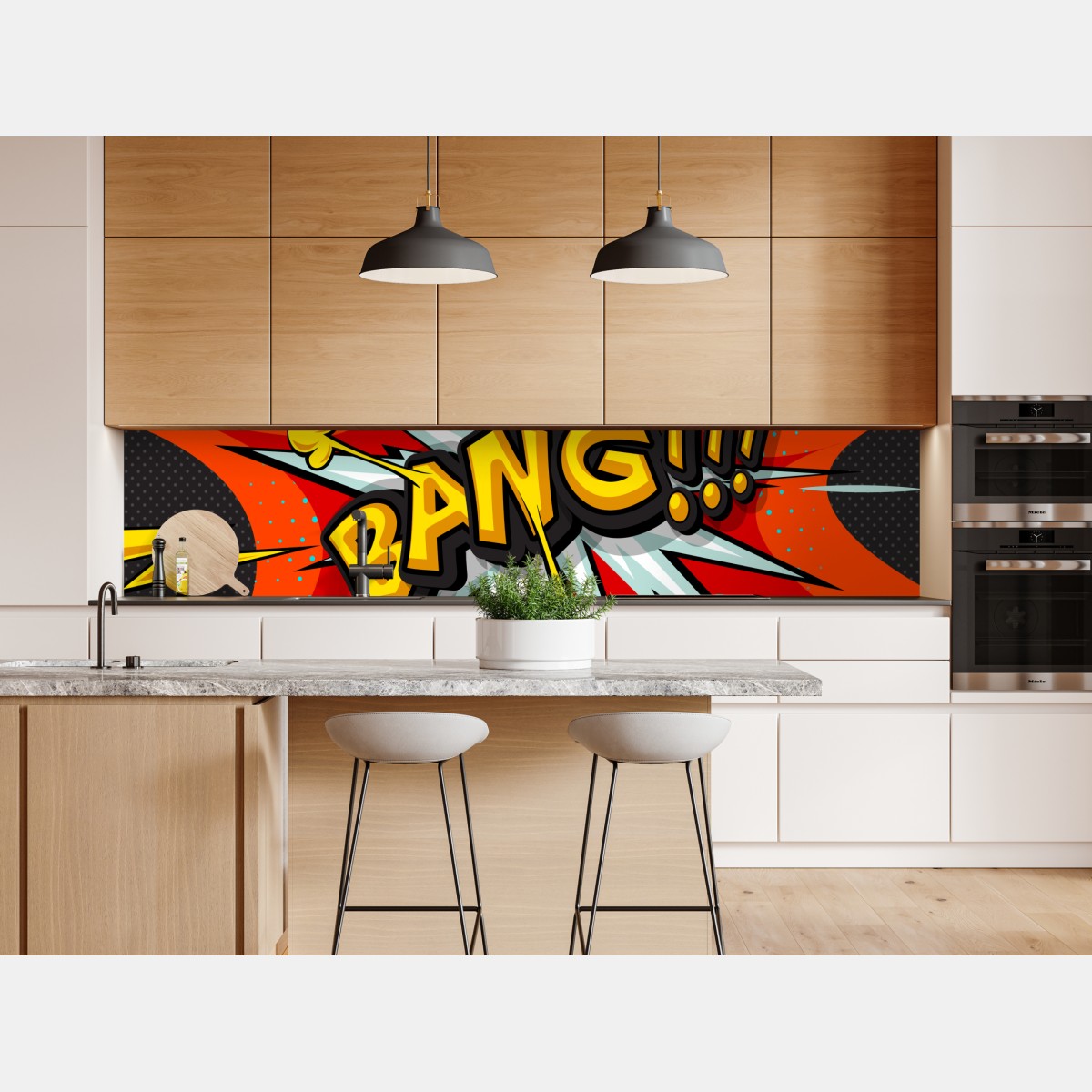 Repositionierbarer Aufkleber comic-explosion im pop-art-stil – Wallnifity® Repositionierbarer Aufkleber comic-explosion im pop-art-stil – Wallnifity®