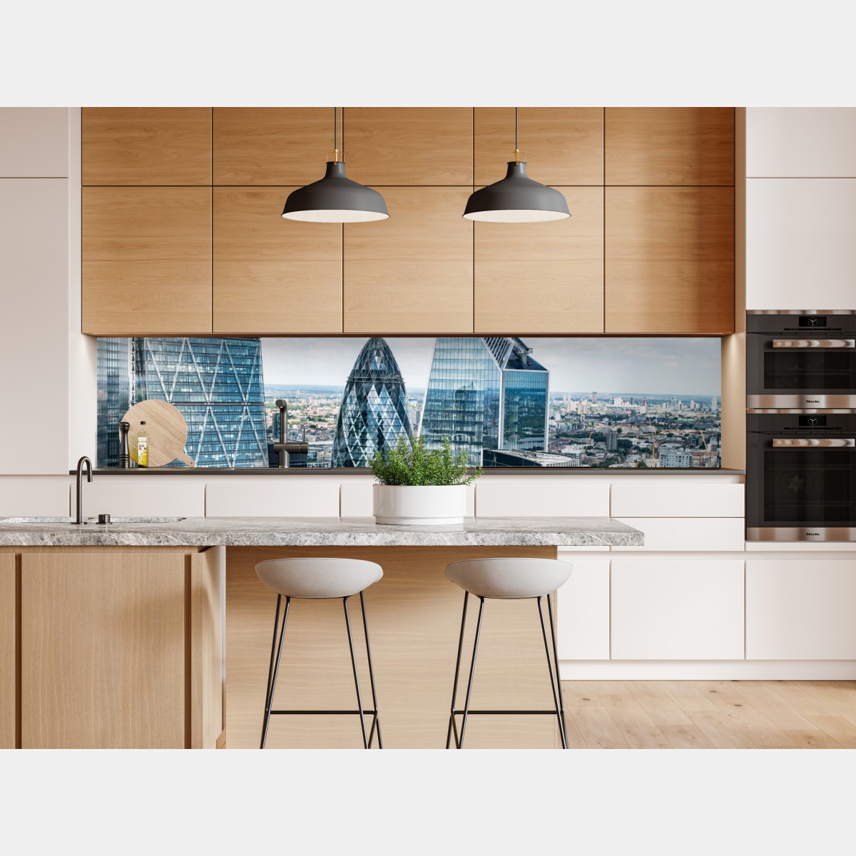 Repositionierbarer Aufkleber moderne London skyline mit gläsernen wolkenkratzern – Wallnifity® Repositionierbarer Aufkleber moderne London skyline mit gläsernen wolkenkratzern – Wallnifity®