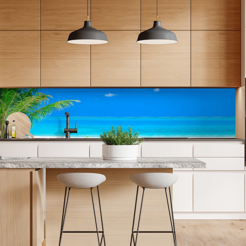 Repositionierbarer Aufkleber segelboot am Apella strand, Karpathos – Wallnifity®
