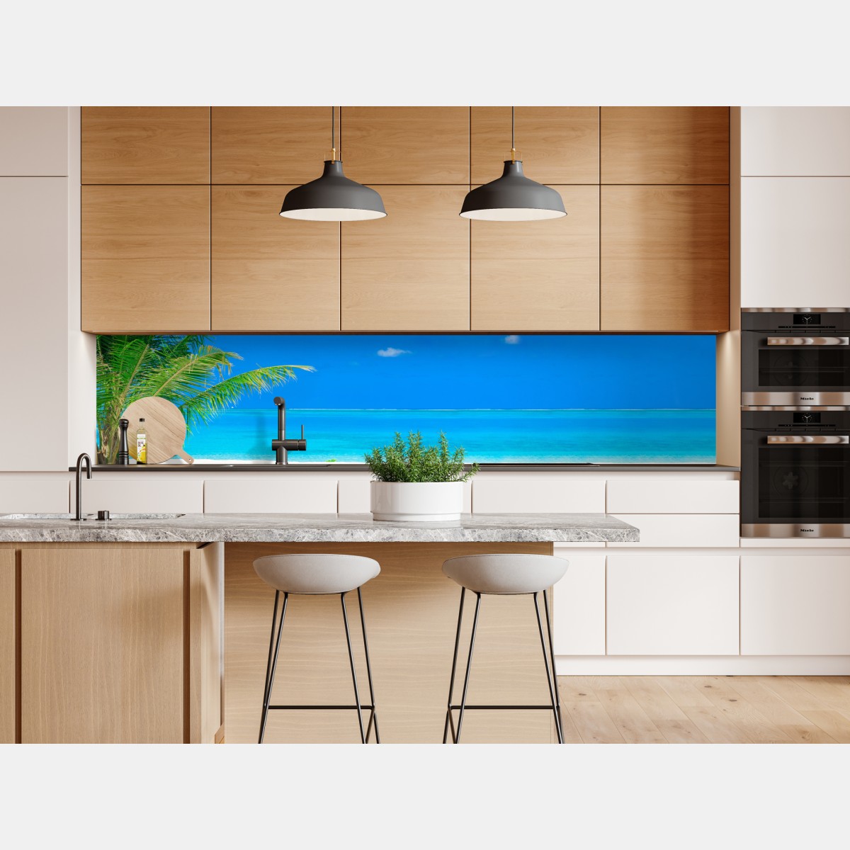Repositionierbarer Aufkleber Malediven tropischer strand paradis – Wallnifity® Repositionierbarer Aufkleber Malediven tropischer strand paradis – Wallnifity®