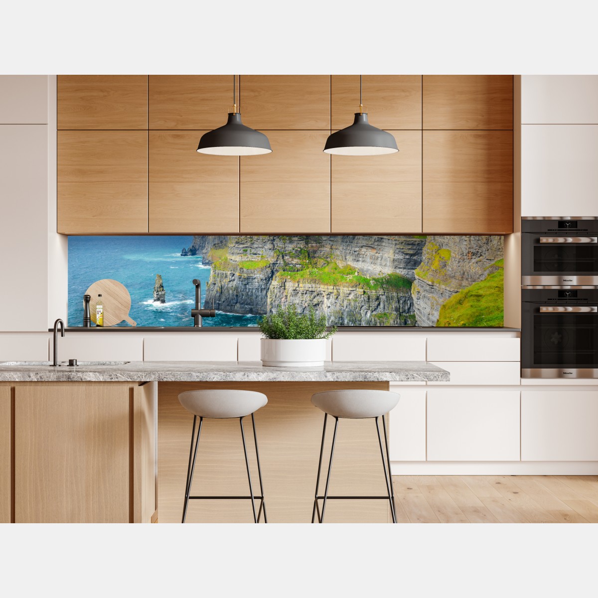 Repositionierbarer Aufkleber dramatische küstenklippen mit meerblick – Wallnifity® Repositionierbarer Aufkleber dramatische küstenklippen mit meerblick – Wallnifity®