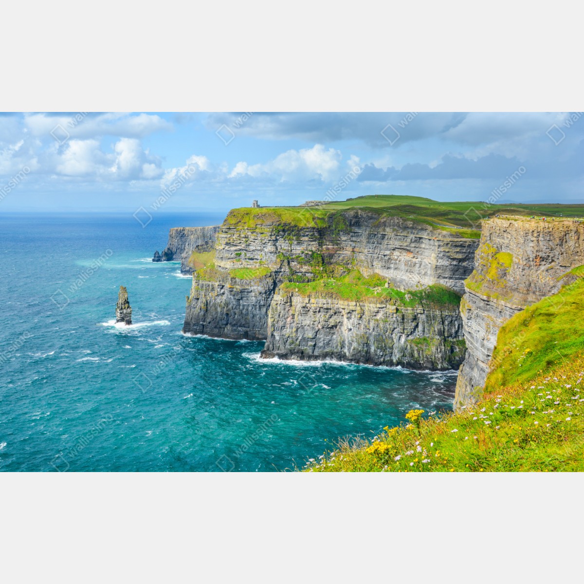 Repositionierbarer Aufkleber dramatische küstenklippen mit meerblick – Wallnifity® Repositionierbarer Aufkleber dramatische küstenklippen mit meerblick – Wallnifity®