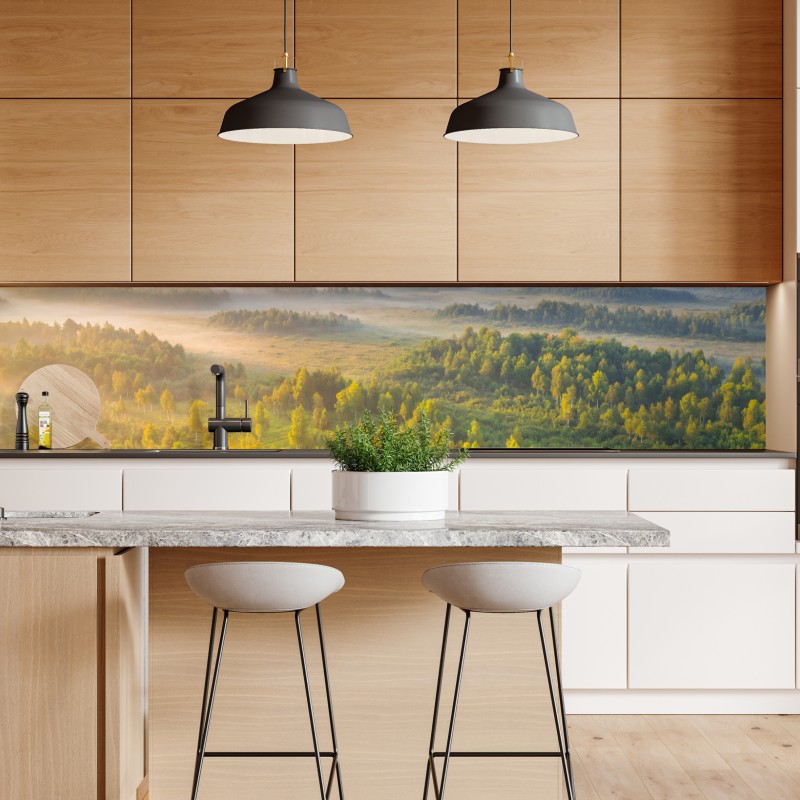 Repositionierbarer Aufkleber goldene lotosblüten auf grünem hintergrund – Wallnifity®