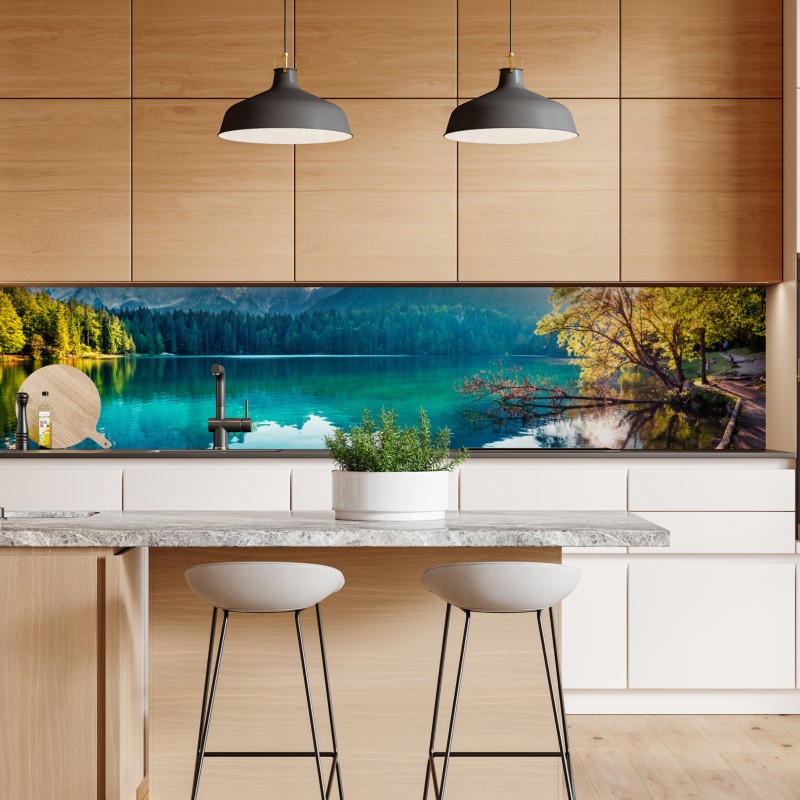 Repositionierbarer Aufkleber goldenes blattmuster nahtloses design – Wallnifity®