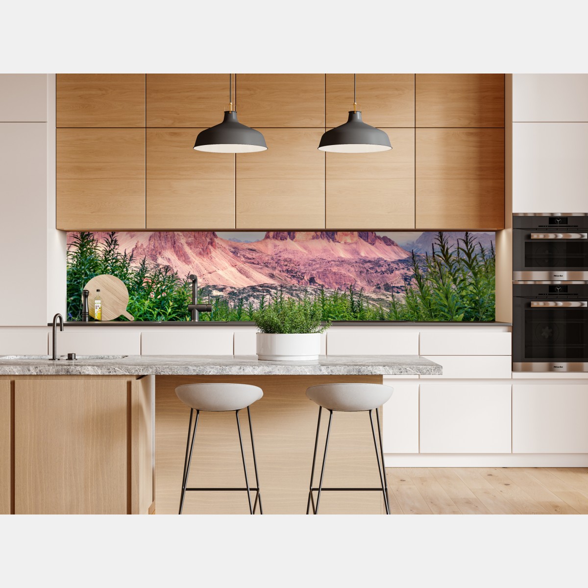 Repositionierbarer Aufkleber sonnenuntergang bei Tre Cime di Lavaredo – Wallnifity® Repositionierbarer Aufkleber sonnenuntergang bei Tre Cime di Lavaredo – Wallnifity®