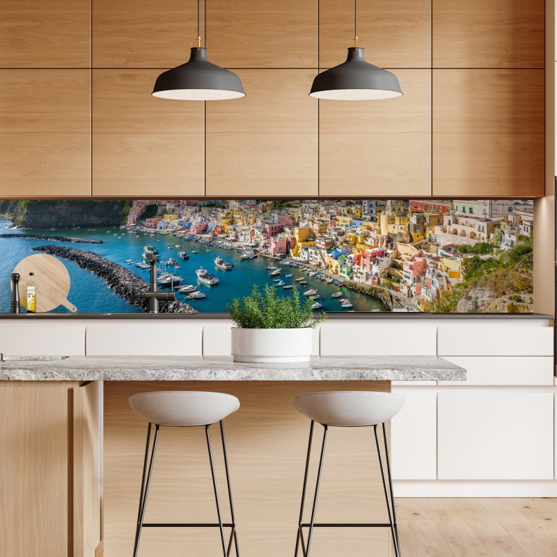 Repositionierbarer Aufkleber Lofoten brücke und berg aus der luft – Wallnifity®