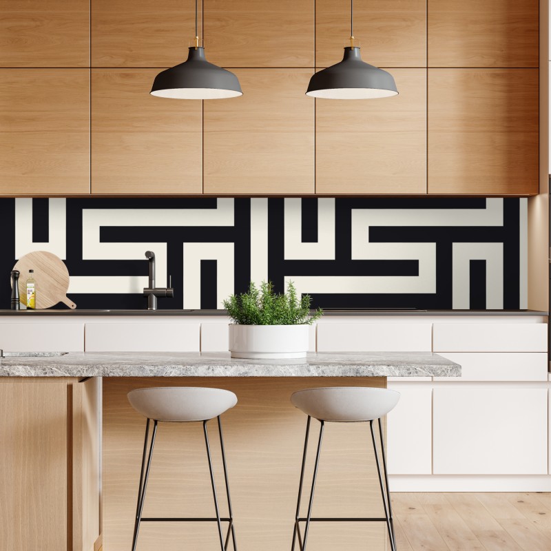 Repositionierbarer Aufkleber monochrome nahaufnahme einer dahlie – Wallnifity®
