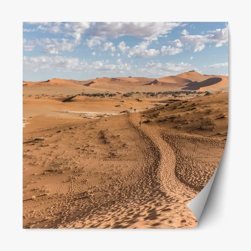 Repositionierbarer Aufkleber weite wüstendünen unter blauem himmel – Wallnifity® Repositionierbarer Aufkleber weite wüstendünen unter blauem himmel – Wallnifity®