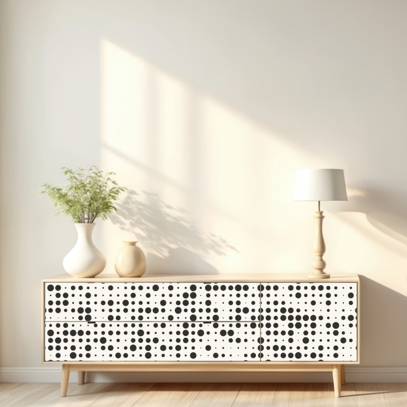 Repositionierbarer Aufkleber minimalistisches punktmuster – Wallnifity® Repositionierbarer Aufkleber minimalistisches punktmuster – Wallnifity®