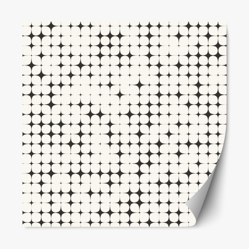Repositionierbarer Aufkleber minimalistische fassadenstruktur mit geometrischem muster – Wallnifity®