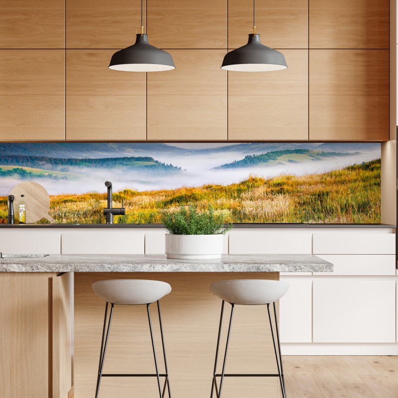 Repositionierbarer Aufkleber Dallas skyline im violetten abendlicht – Wallnifity®