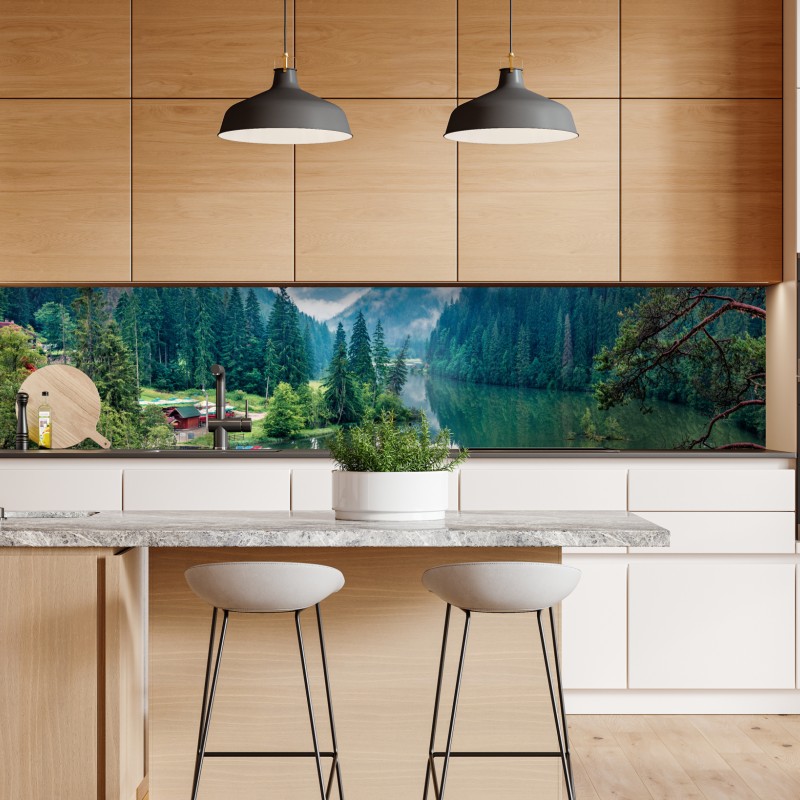 Repositionierbarer Aufkleber dramatische küstenklippen mit meerblick – Wallnifity®