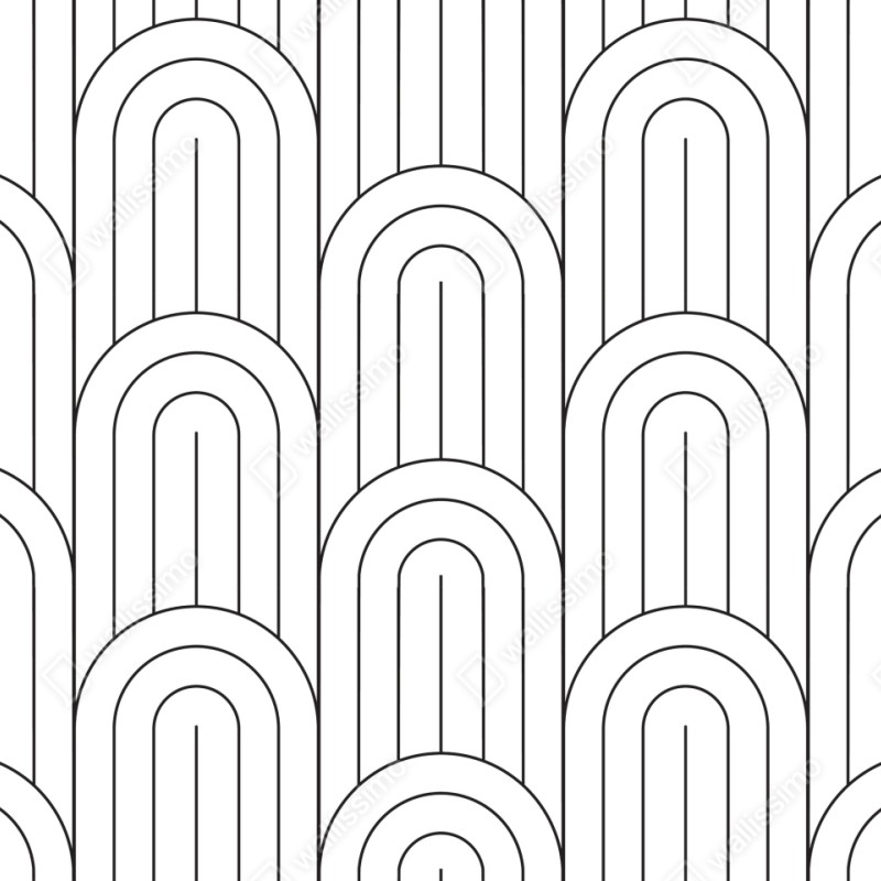 Repositionierbarer Aufkleber monochromes bogenmuster – Wallnifity® Repositionierbarer Aufkleber monochromes bogenmuster – Wallnifity®