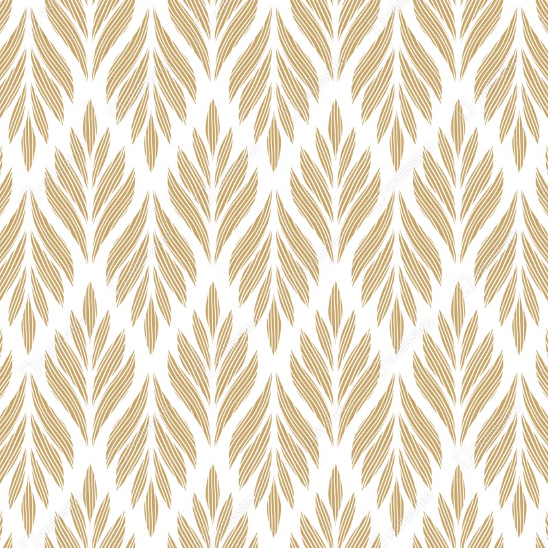 Repositionierbarer Aufkleber goldenes blattmuster nahtloses design – Wallnifity® Repositionierbarer Aufkleber goldenes blattmuster nahtloses design – Wallnifity®