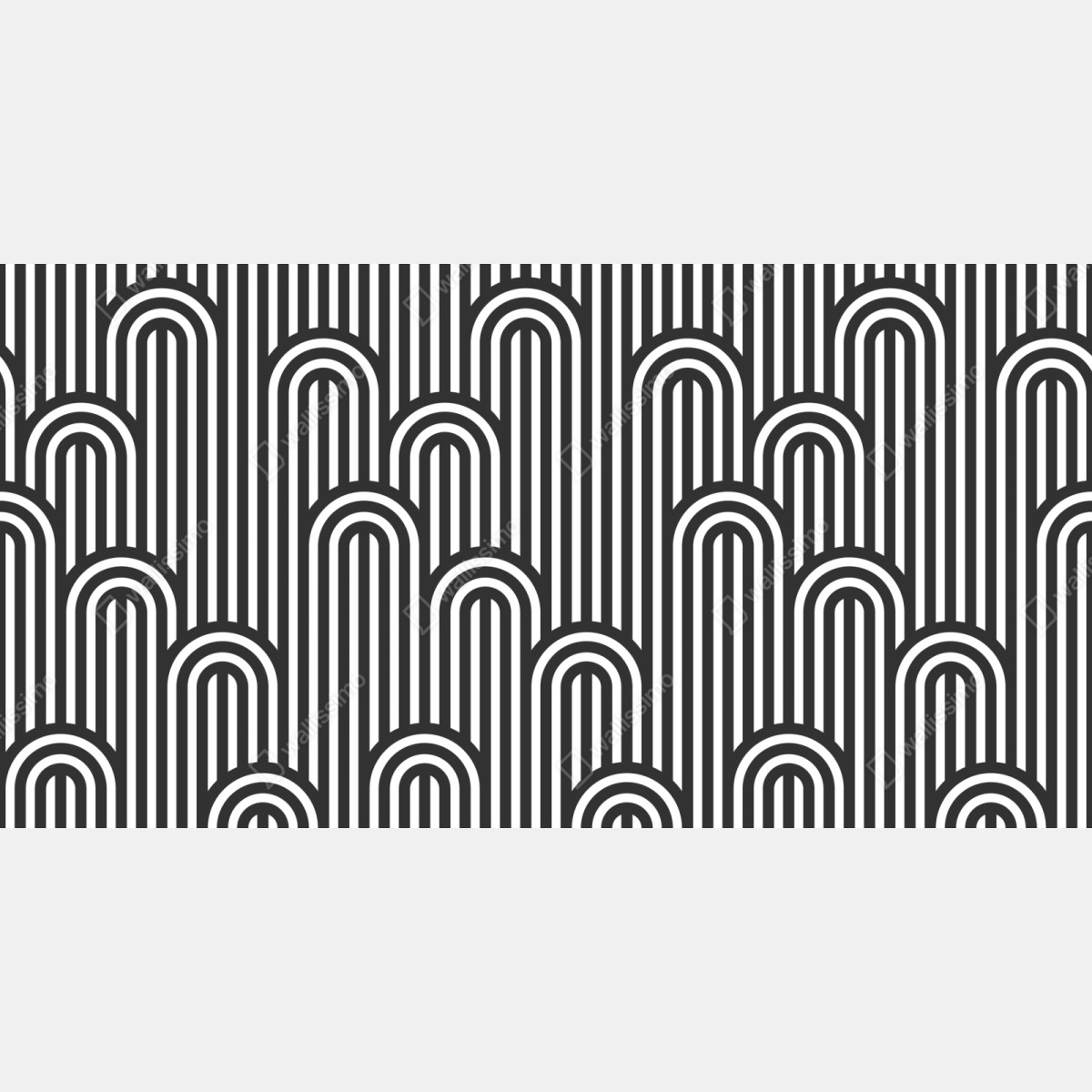 Repositionierbarer Aufkleber schwarzweißes geometrisches streifenmuster – Wallnifity® Repositionierbarer Aufkleber schwarzweißes geometrisches streifenmuster – Wallnifity®