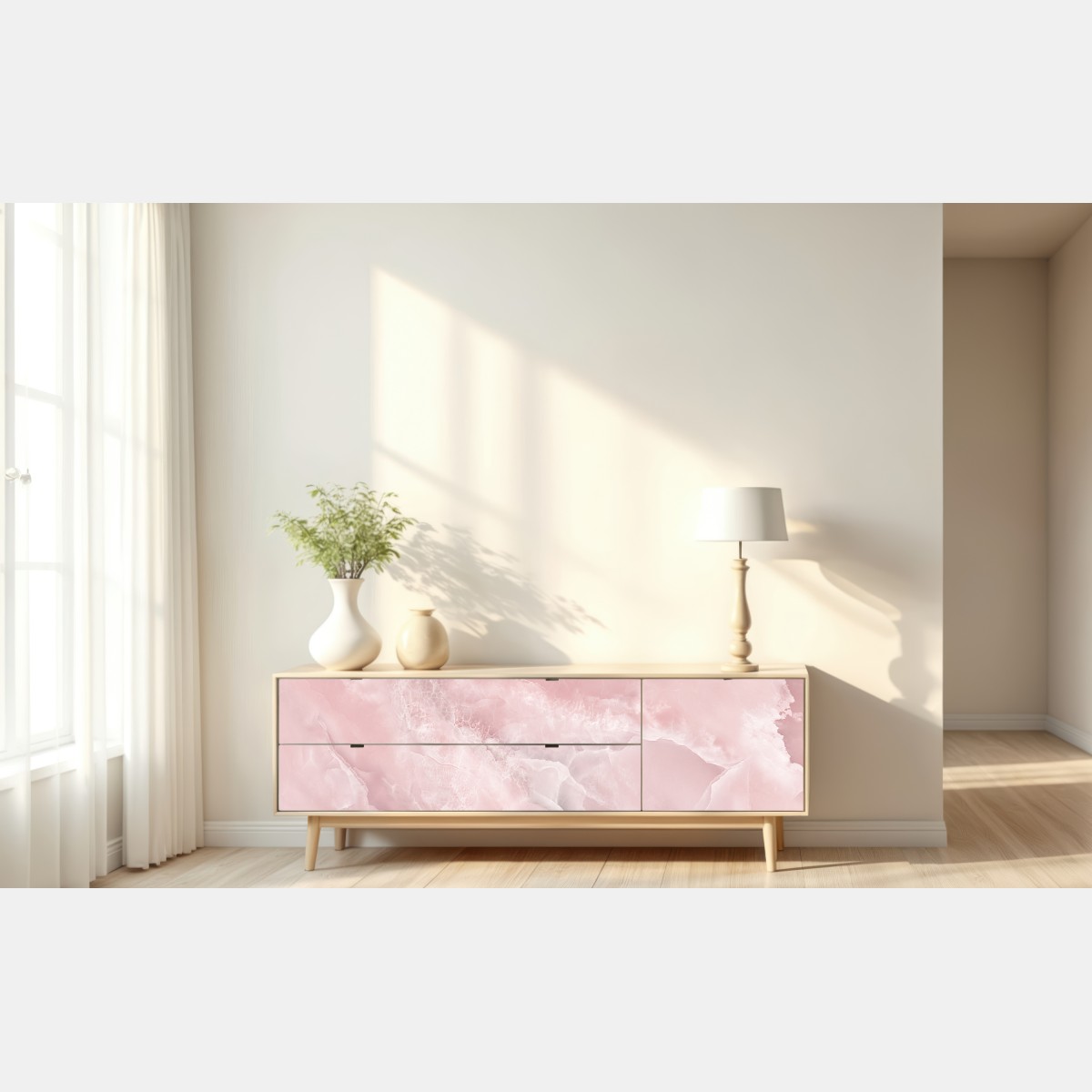 Repositionierbarer Aufkleber zarte rosa marmortextur – Wallnifity® Repositionierbarer Aufkleber zarte rosa marmortextur – Wallnifity®