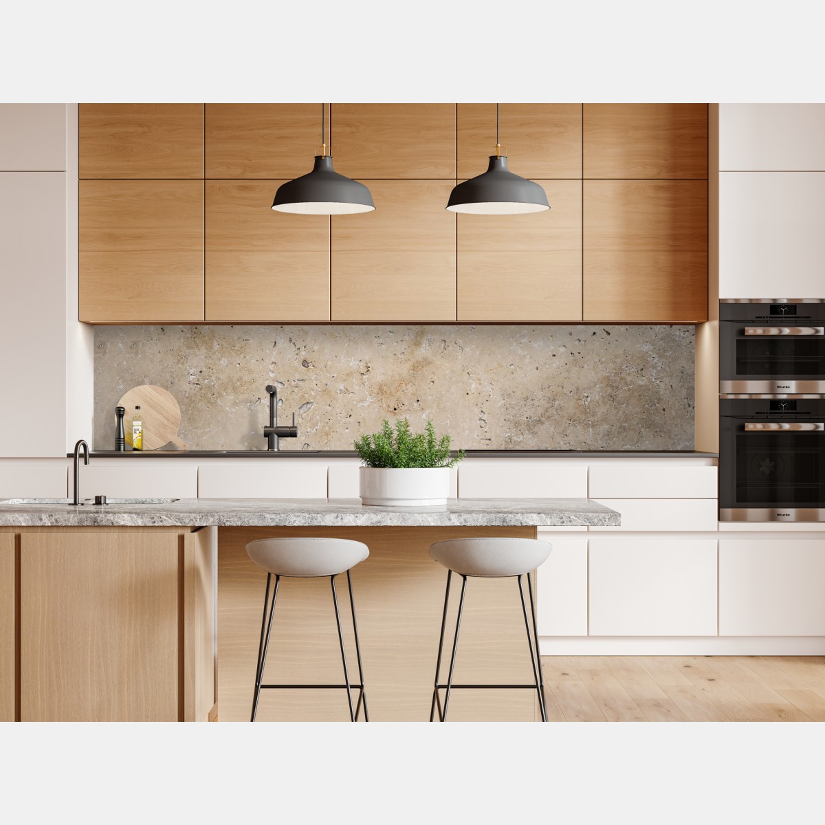 Repositionierbarer Aufkleber beige travertin steinstruktur – Wallnifity® Repositionierbarer Aufkleber beige travertin steinstruktur – Wallnifity®