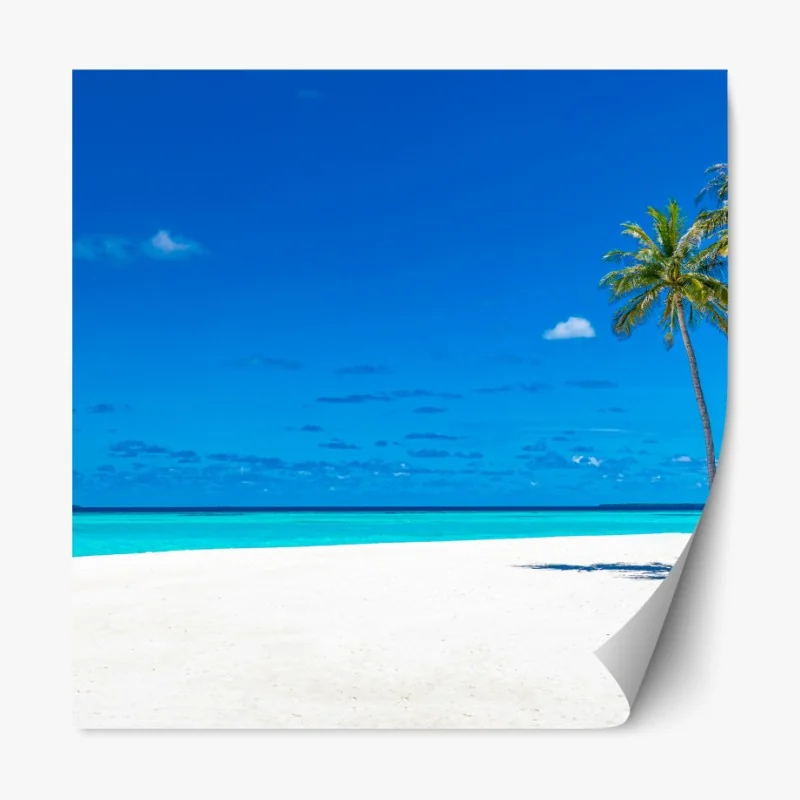 Repositionierbarer Aufkleber tropischer türkisstrand