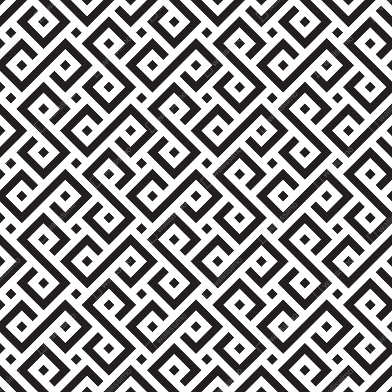 Repositionierbarer Aufkleber zeitloses schwarz-weiß geometrisches muster – Wallnifity® Repositionierbarer Aufkleber zeitloses schwarz-weiß geometrisches muster – Wallnifity®
