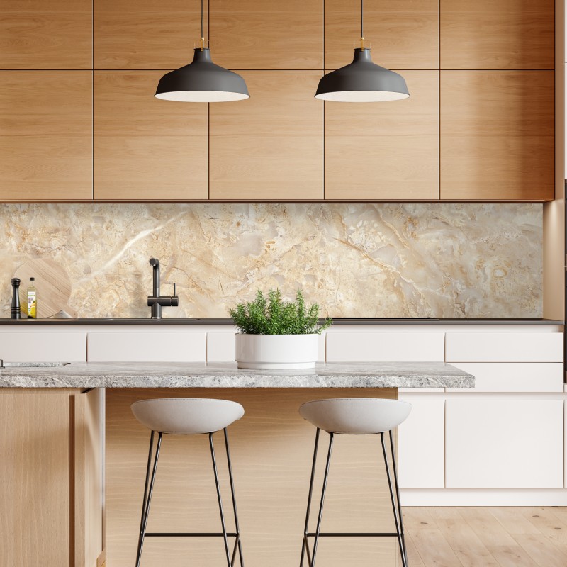 Repositionierbarer Aufkleber goldenes monstera blatt auf weißem hintergrund – Wallnifity®