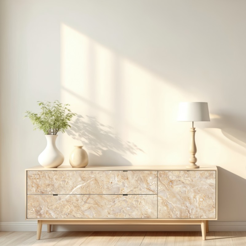 Repositionierbarer Aufkleber beige marmortextur mit natürlichen aderungen – Wallnifity® Repositionierbarer Aufkleber beige marmortextur mit natürlichen aderungen – Wallnifity®