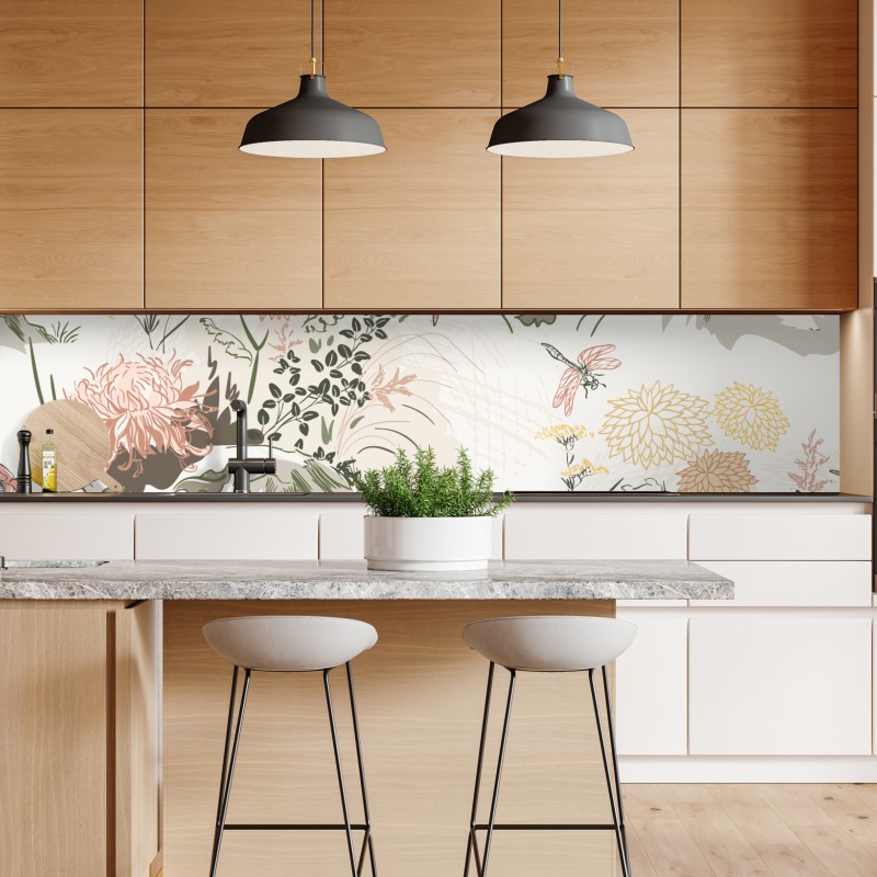 Repositionierbarer Aufkleber dramatische küstenklippen mit meerblick – Wallnifity®