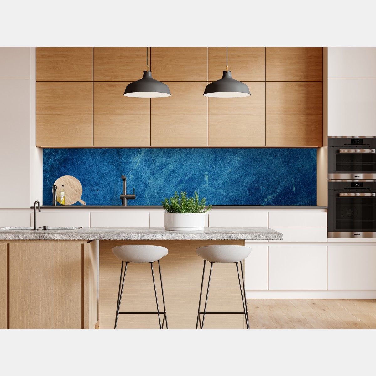Repositionierbarer Aufkleber tiefblaue marmortextur – Wallnifity® Repositionierbarer Aufkleber tiefblaue marmortextur – Wallnifity®