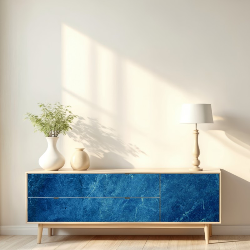 Repositionierbarer Aufkleber tiefblaue marmortextur – Wallnifity® Repositionierbarer Aufkleber tiefblaue marmortextur – Wallnifity®