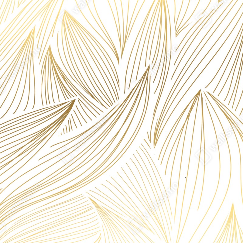 Repositionierbarer Aufkleber goldene blattlinien – Wallnifity® Repositionierbarer Aufkleber goldene blattlinien – Wallnifity®