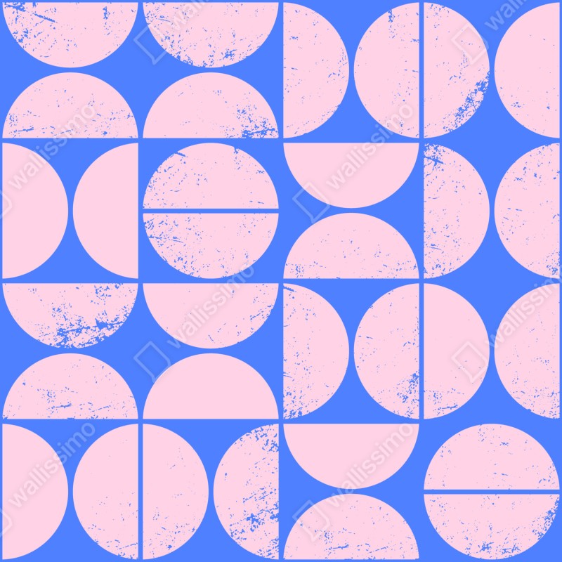 Repositionierbarer Aufkleber pastell geometrisches kreismuster – Wallnifity® Repositionierbarer Aufkleber pastell geometrisches kreismuster – Wallnifity®