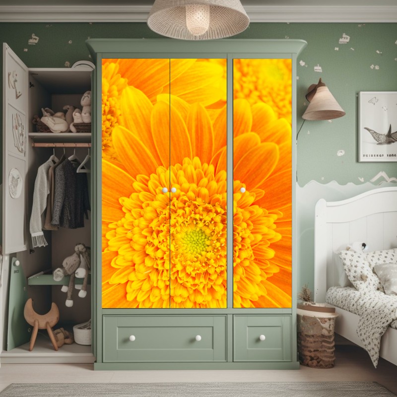 Schrankaufkleber retro tropische palmen bei sonnenuntergang – Wallnifity®