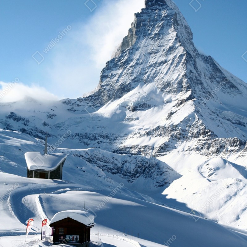 Schrankaufkleber majestätischer alpiner gipfel im winter – Wallnifity® Schrankaufkleber majestätischer alpiner gipfel im winter – Wallnifity®