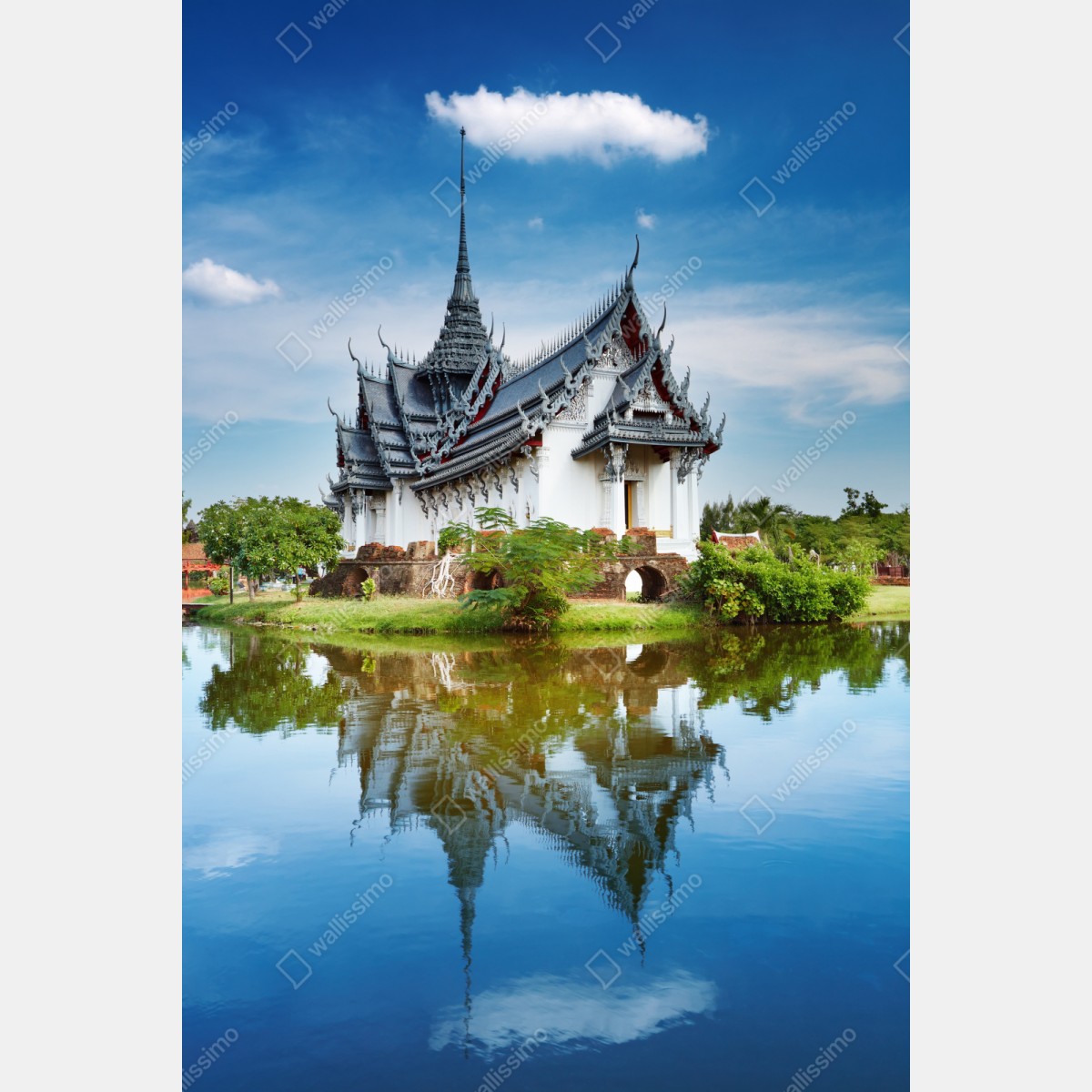 Schrankaufkleber Sanphet Prasat palast am spiegelnden see – Wallnifity® Schrankaufkleber Sanphet Prasat palast am spiegelnden see – Wallnifity®