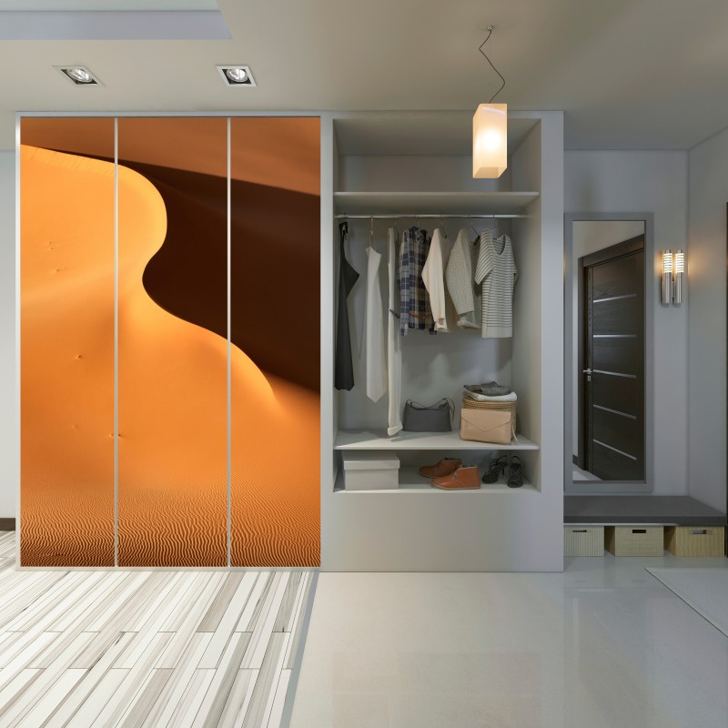 Schrankaufkleber goldene dünenkurven – Wallnifity® Schrankaufkleber goldene dünenkurven – Wallnifity®