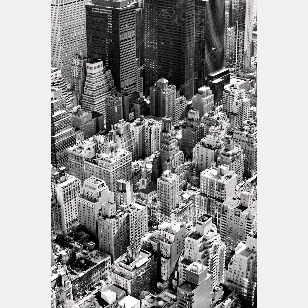 Schrankaufkleber Manhattan luftaufnahme skyline in monochrom – Wallnifity® Schrankaufkleber Manhattan luftaufnahme skyline in monochrom – Wallnifity®