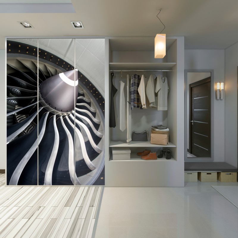 Schrankaufkleber nahaufnahme turbinenblätter des jettriebwerks – Wallnifity® Schrankaufkleber nahaufnahme turbinenblätter des jettriebwerks – Wallnifity®