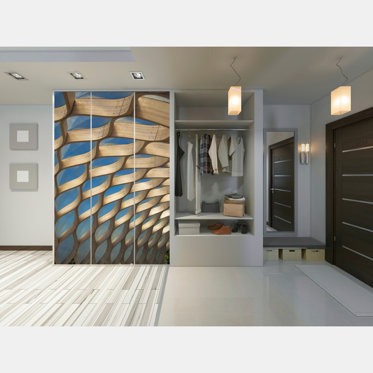 Schrankaufkleber holzlamellen überdachung in Chicago – Wallnifity® Schrankaufkleber holzlamellen überdachung in Chicago – Wallnifity®