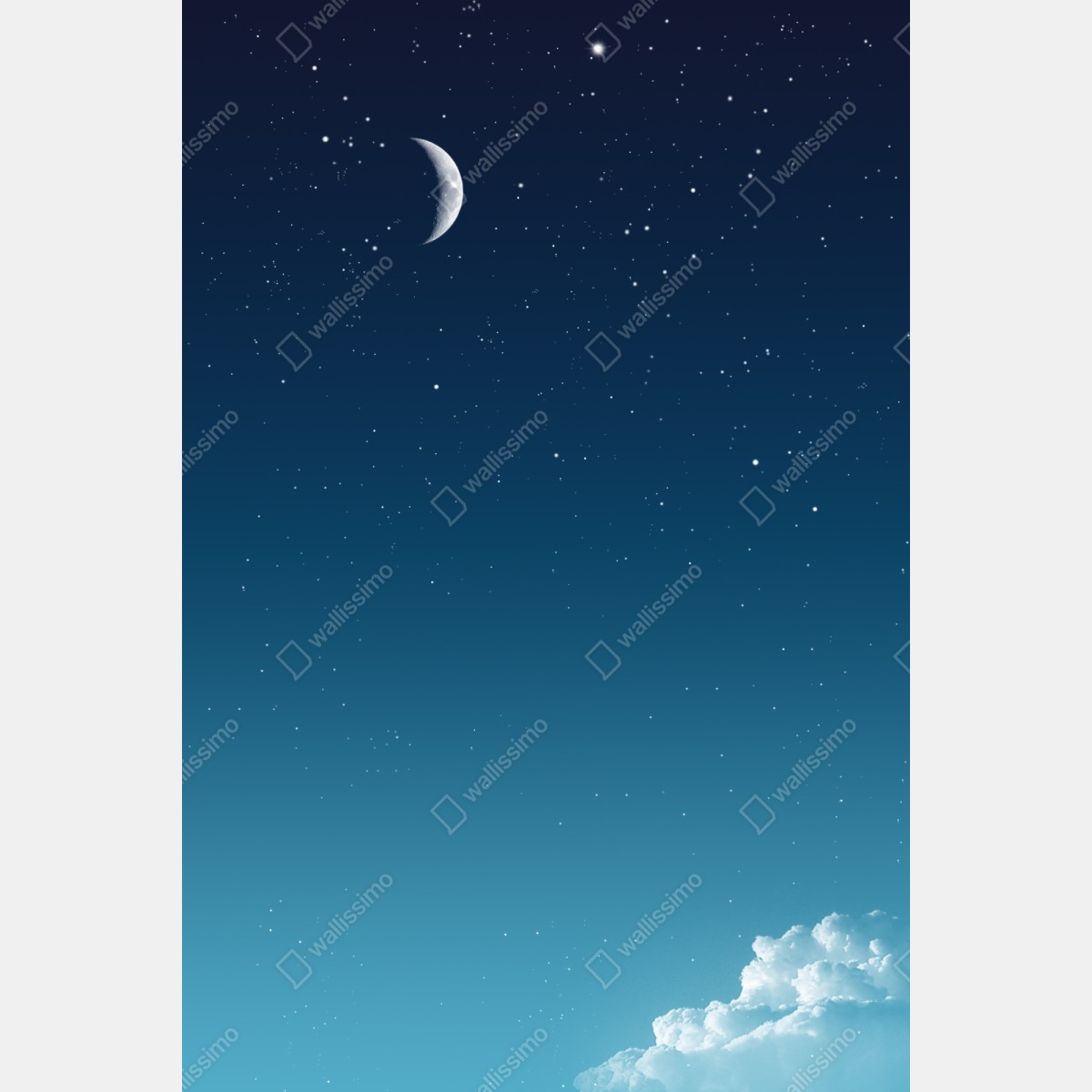 Schrankaufkleber ruhiger halbmond am sternenhimmel – Wallnifity® Schrankaufkleber ruhiger halbmond am sternenhimmel – Wallnifity®