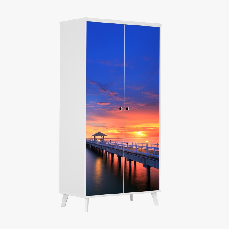 Schrankaufkleber goldene stunde an der Golden Gate Bridge, Baker Beach – Wallnifity®