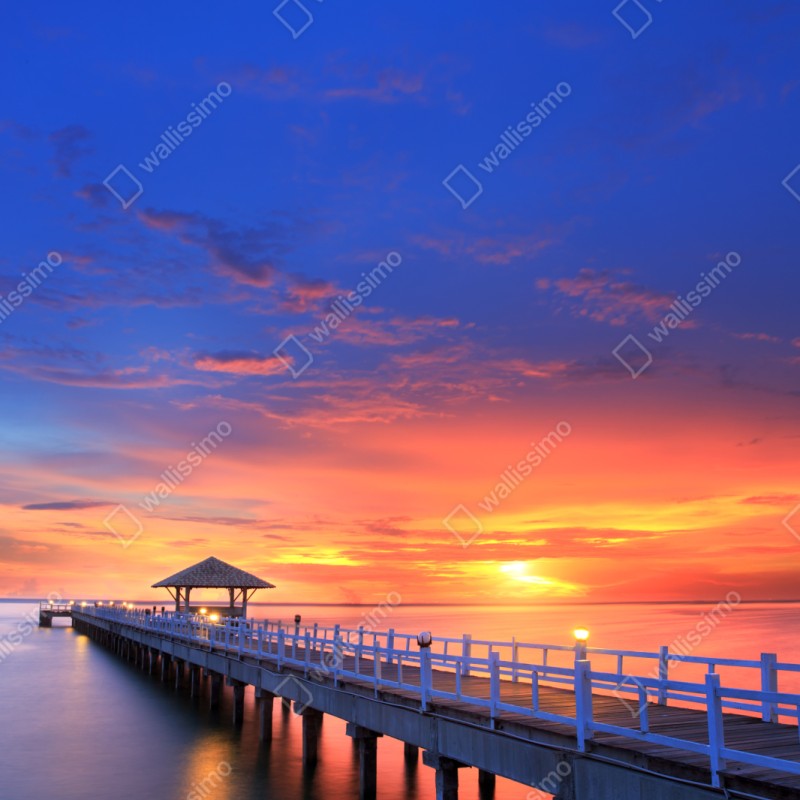 Schrankaufkleber mole bei sonnenuntergang am strand – Wallnifity® Schrankaufkleber mole bei sonnenuntergang am strand – Wallnifity®